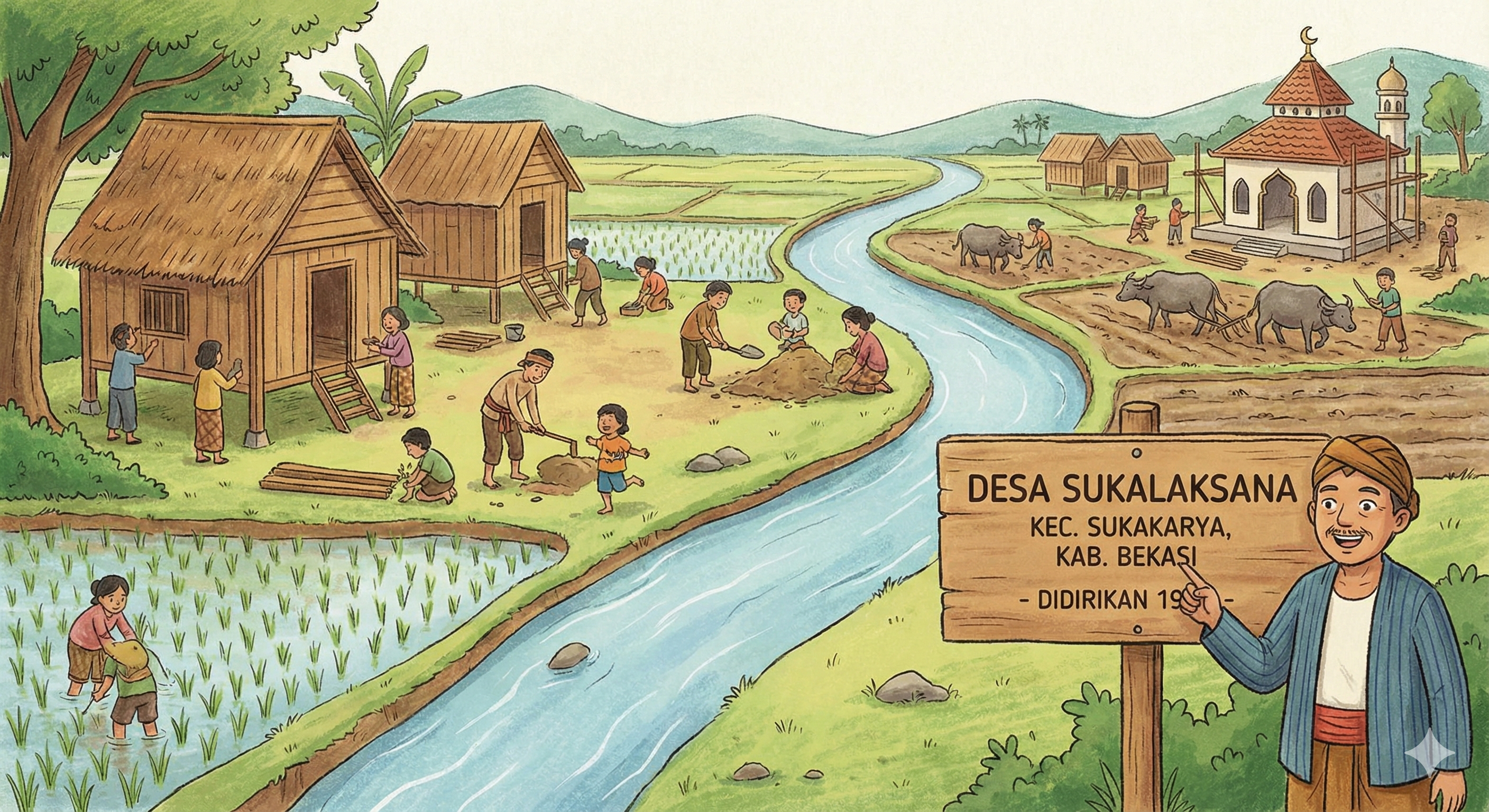 Suasana Desa Sukalaksana